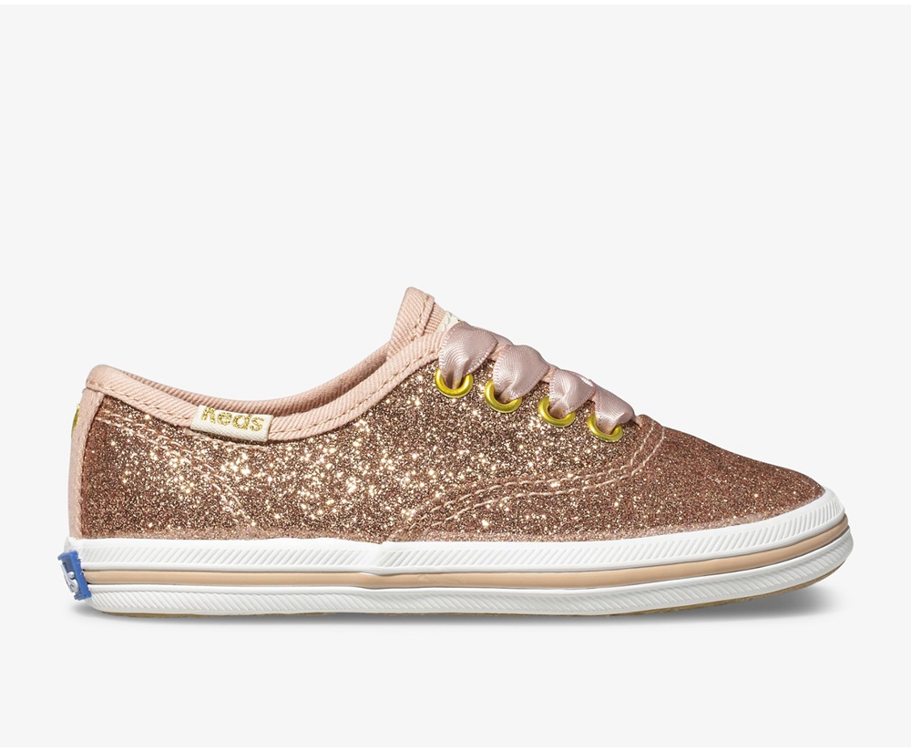 Keds Sneakers Rose Gold - Kate Spade new york Champion Glitter - Kids JNSFCB-351